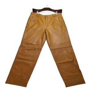 Pelle Studio Wilsons Leather Crocodile Embossed Pants Men's 40x31 Straight Leg